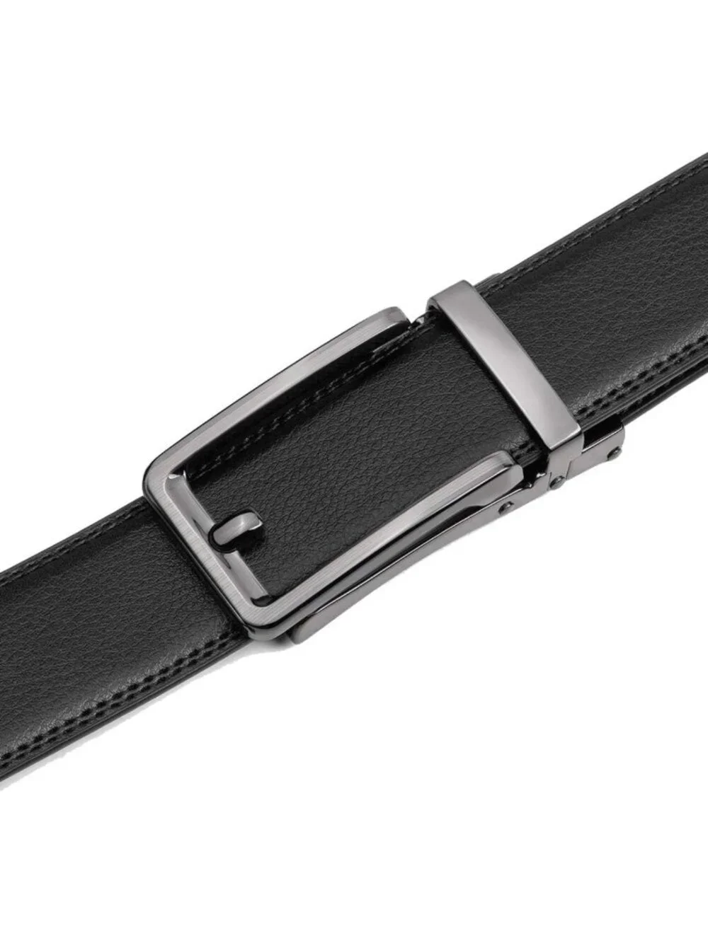 Men's Leather Ratchet Comfort Click Belt - Adjustable Dress Belt with Slide